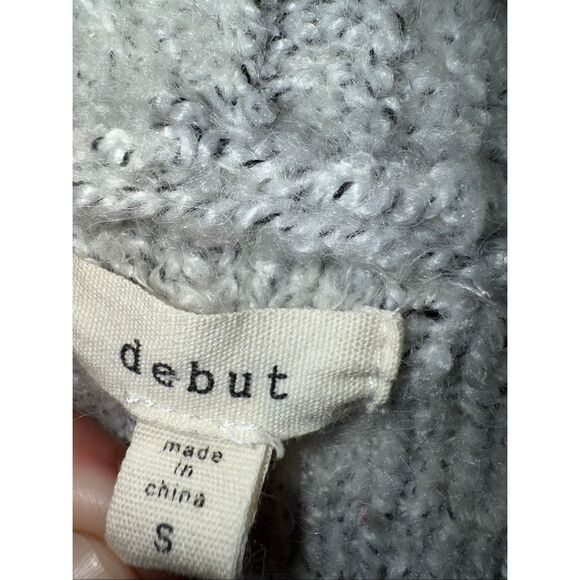 Debut striped oversized open knit acrylic cardigan #679 - Picture 4 of 5